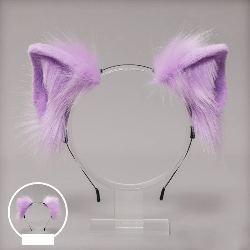 Cosplay&ware Lovely Animal Faux Fur Wolf Ears Headband Realistic Furry Fluffy Hair Hoop Lolita Anime Masquerade Cosplay Costume -Zentai shop online H0ac2308111db4f7a886b970a88443c7cn.jpg