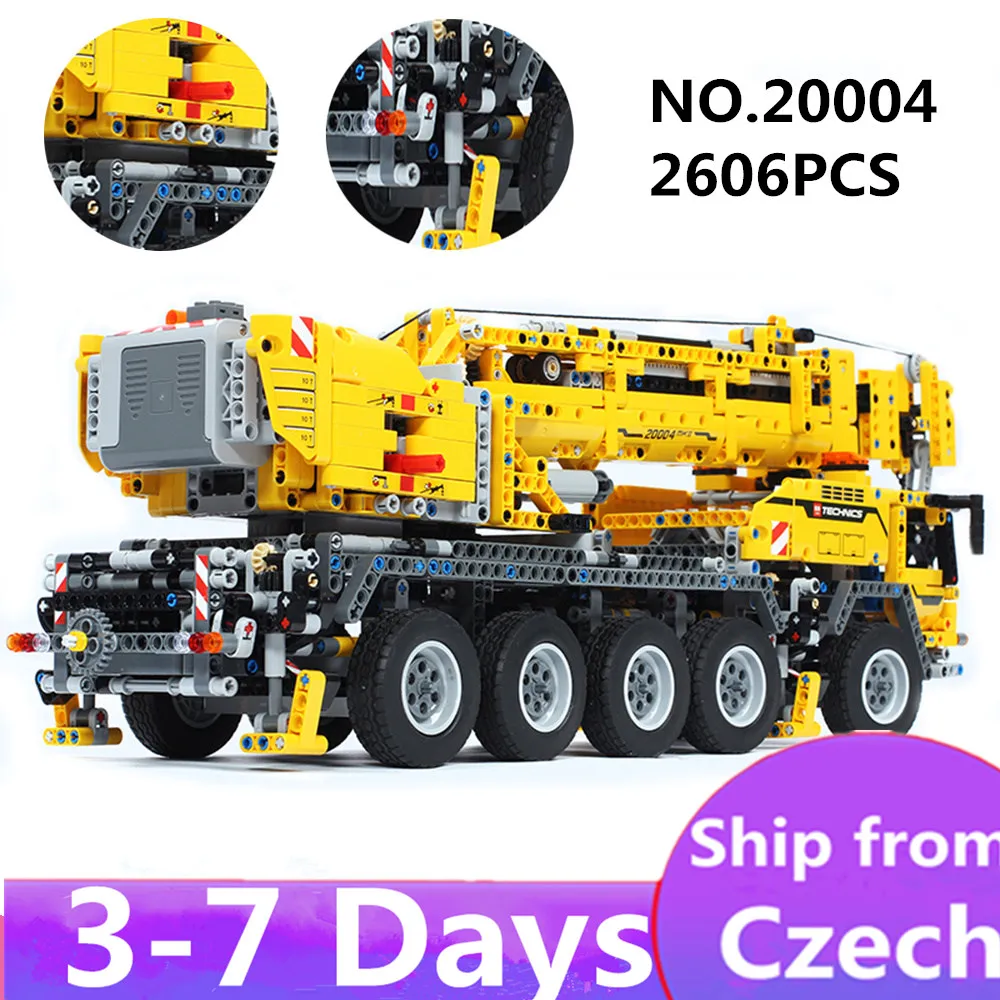 

20004 20005 Technic RC truck Building Blocks Motor power mobile crane MK Model LP Arocs 42009 3245 bricks Christmas Brick toy