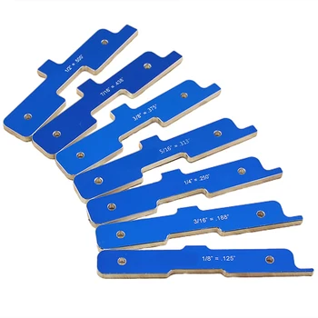 

7Pcs Aluminum Alloy Router Table Set Up Bars Woodworking Depth Test Distance Set Up Bars for Table Saw Router Table Shaper