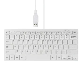 

2020 New Keyboards Gaming White Super Slim USB 2.0 Mini Multimedia Wired Keyboard 78 Keys For Notebook PC