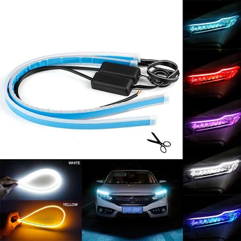 

2pcs Ultra-thin DRL LED Daytime Running Lights Guide Waterproof Turn Signal for Auto All Car Light Styling Accessorie 30/45/60cm