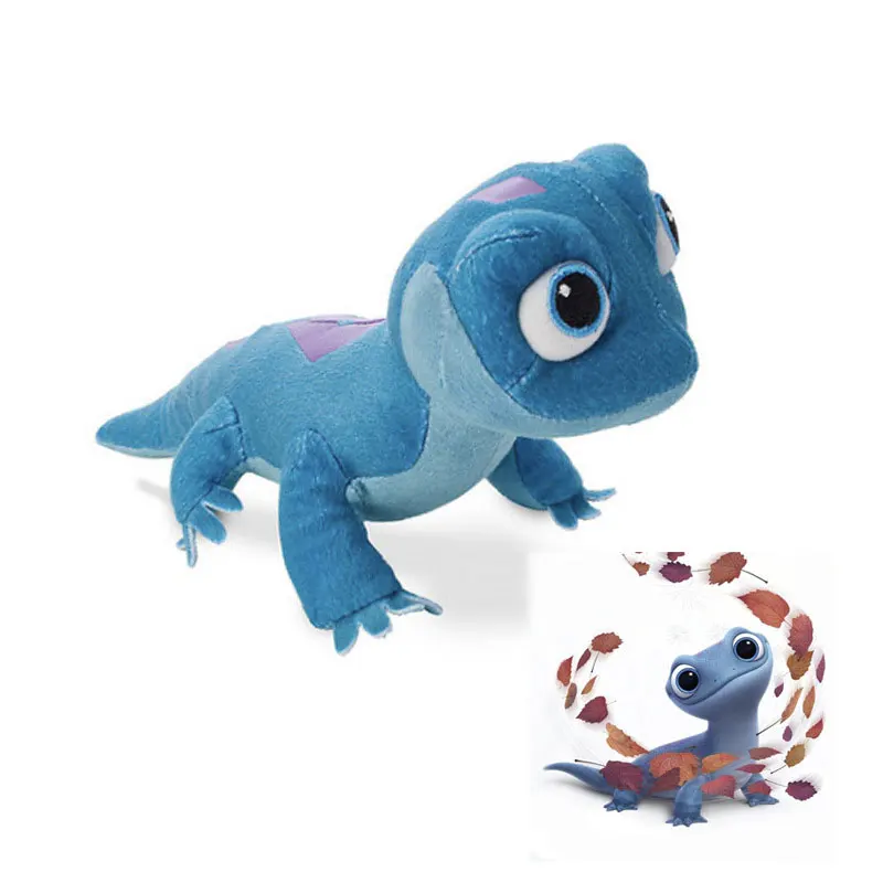 

Disney 17-27cm Children's Cartoon Plush Toys Frozen 2 elsa Olaf toys Bruni Figurine Chameleon key pendant children's gift