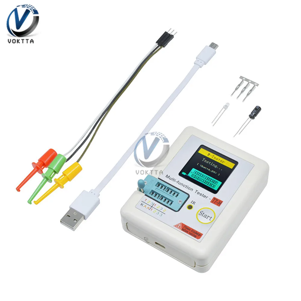 Многофункциональный прибор для проверки транзисторов LCR-TC1 LCR-T7 TC-T7-H T7 ЖК-дисплей Экран Дисплей на тонкопленочных транзисторах на тонкоплёночных транзисторах Подсветка диодов и триодов, постоянной ёмкости, универсальный Конденсатор Транзистор