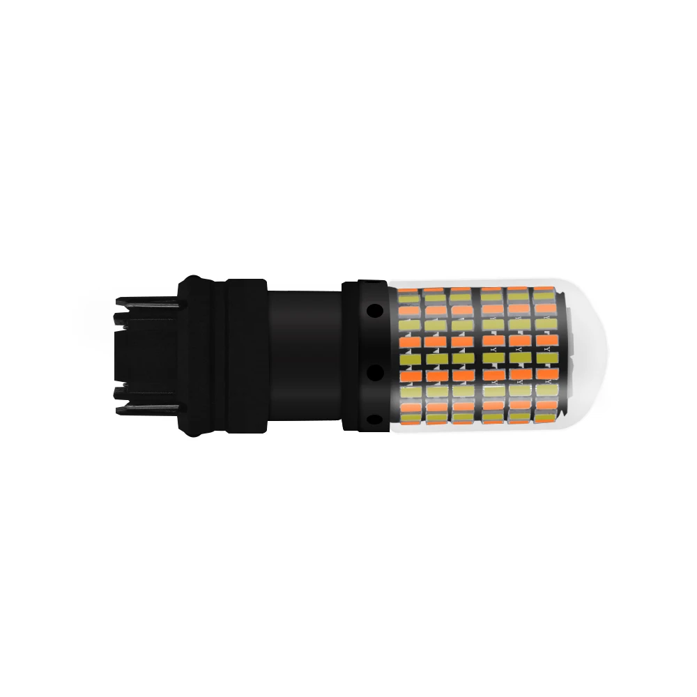 2 шт. 1157 BAY15D P27/5 Вт без полярности светодиодный Canbus 1157 3157 7443 168smd без ошибок автомобильные огни 12 В без гипервспышки Янтарный Белый Красный