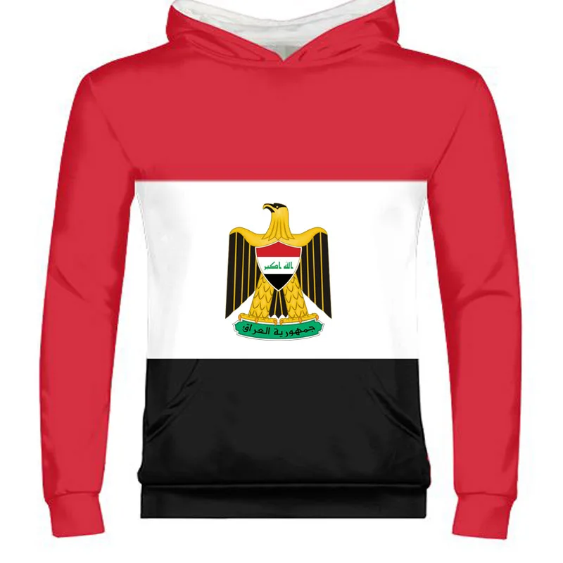 Irq/Мужская толстовка на молнии с именем под заказ, Национальный флаг iq, страна, Ислам Арабский, с принтом, фото, одежда