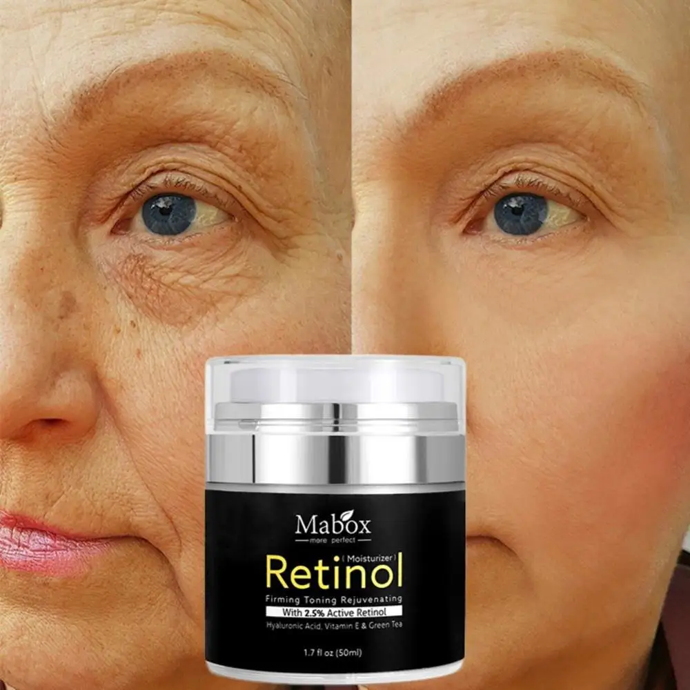 

50ml Retinol 2.5%Moisturizer Face Cream Hyaluronic Acid AntiAging Remove Wrinkle Vitamin E Collagen Smooth Whitening Cream
