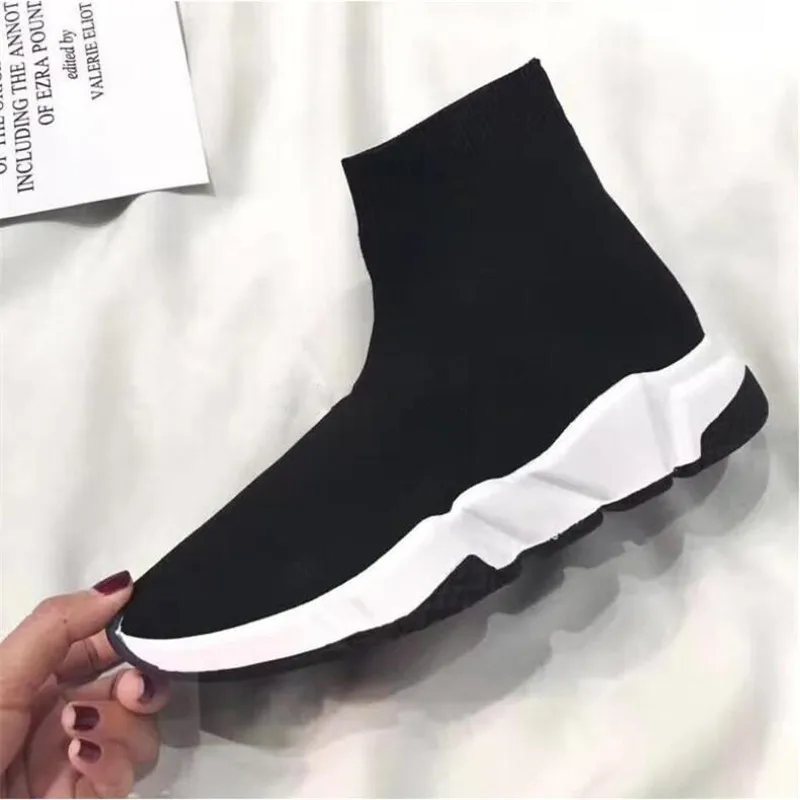 

Slip-on Knitted Trainer Women Platforms Shoes Womens Sneakers Shoes Fashion Sock Booties Stretch Fabric Leather Outdoor Shoes