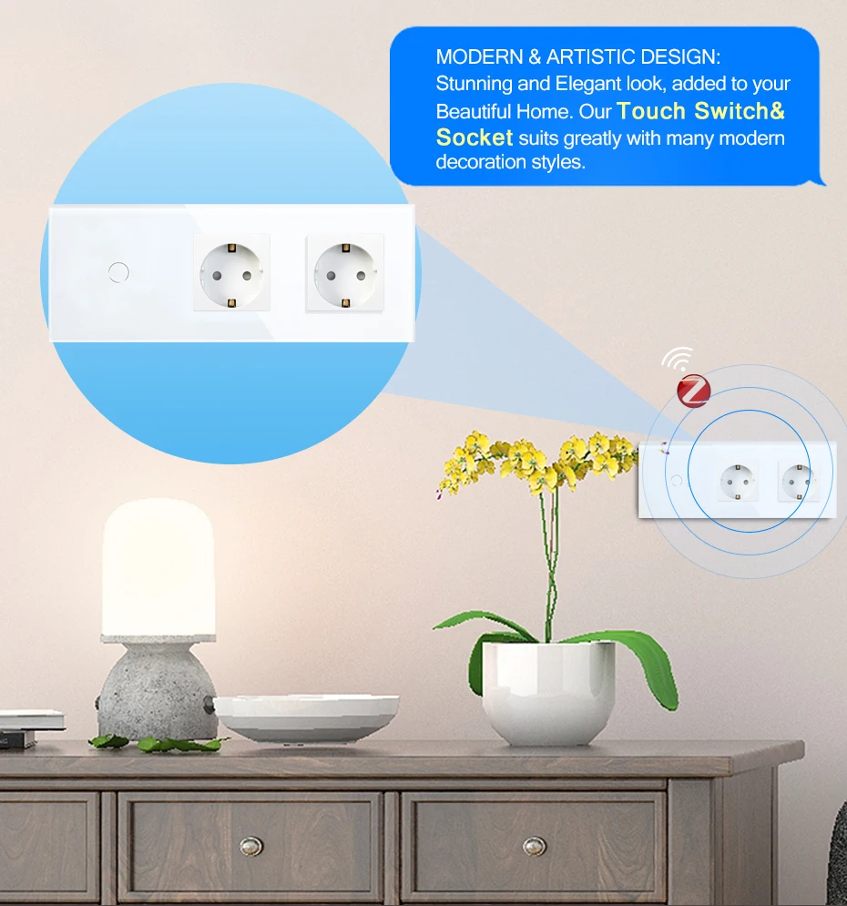 2, 3 Gang Light Switch, Tomada de