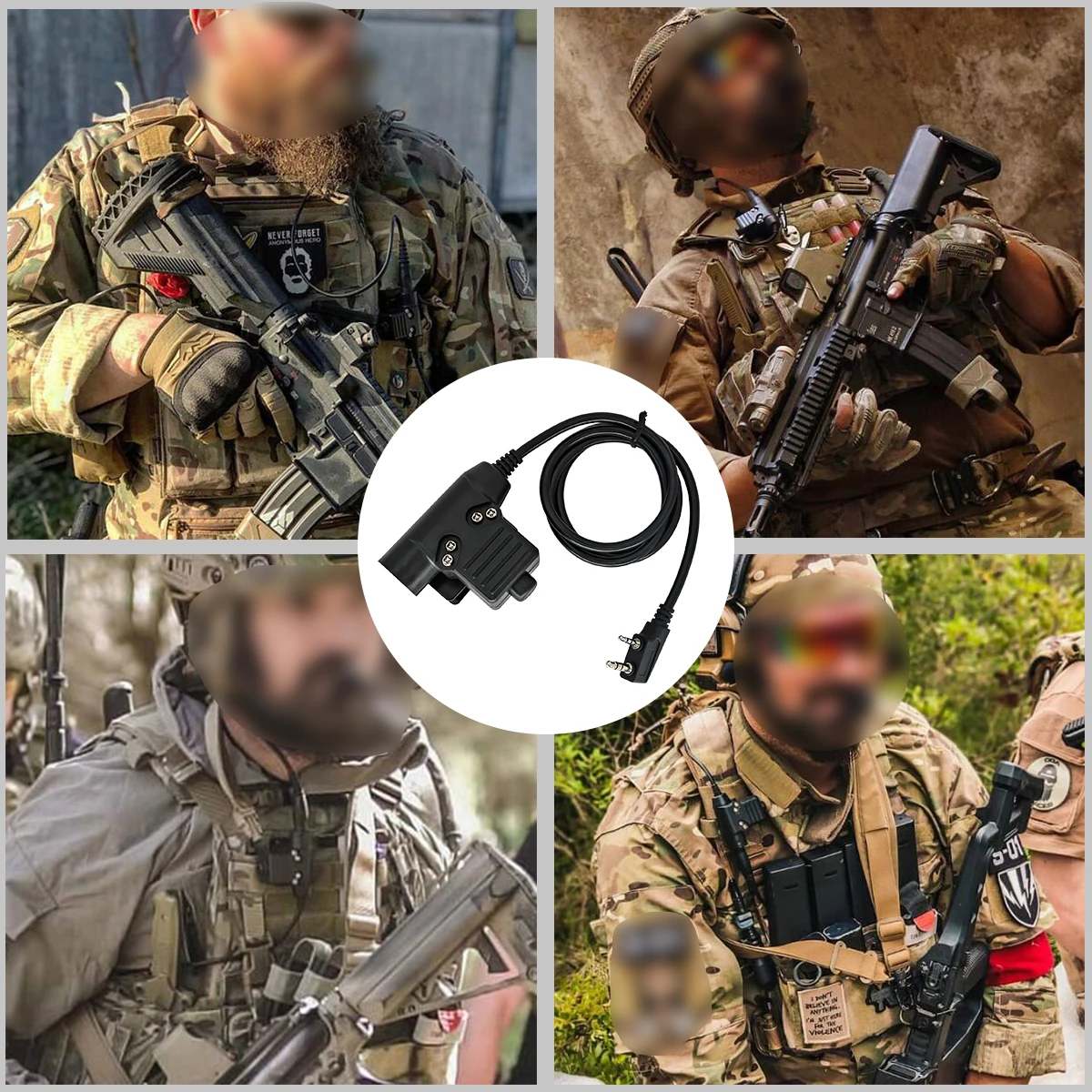 U94 PTT система военный адаптер штекер для разговора для kenwood/Baofeng Радио и тактическая гарнитура 2 Pin ptt