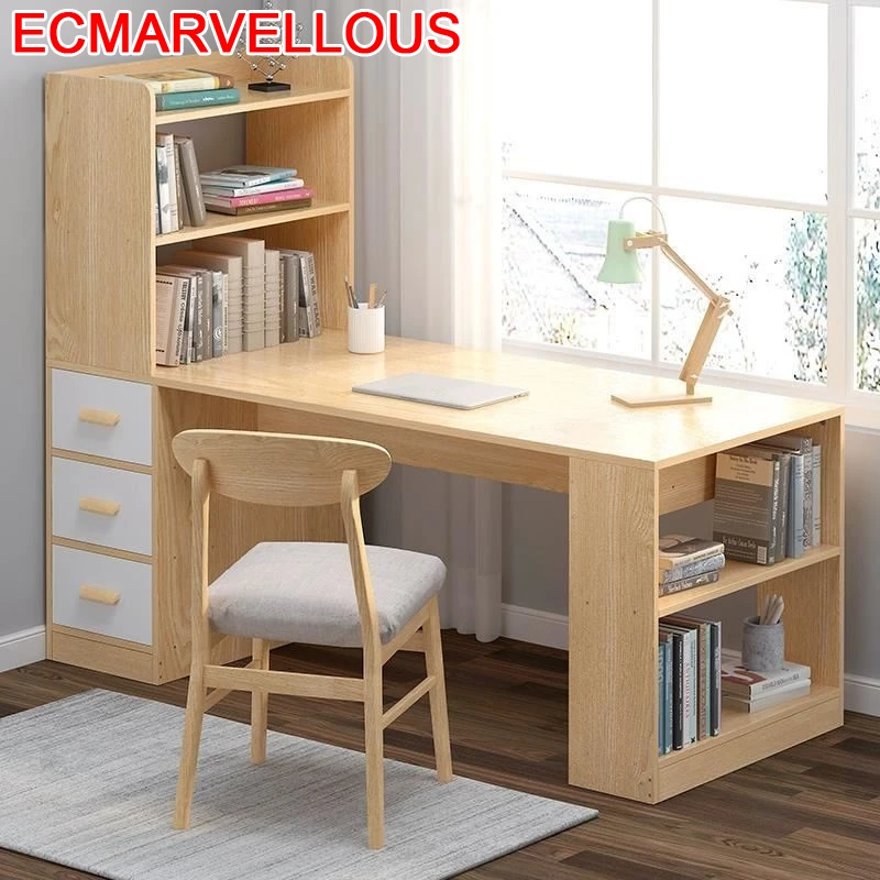 

Desk Para Scrivania Ufficio Notebook Biurko Tafel Escritorio Computer Bedside Tablo Laptop Stand Mesa Table With Bookshelf