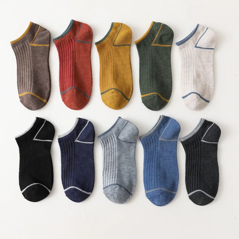 New fashion men's socks summer thin versatile sports and leisure breathable non-slip high-quality cotton boat | Мужская одежда