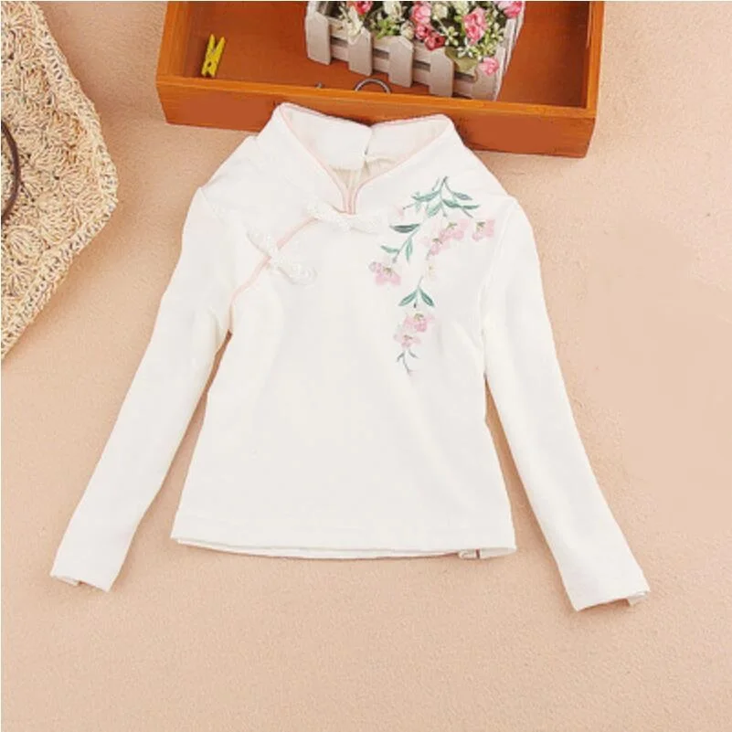 Spring Autumn School Teenager Girl Blouses Tops Long Sleeve Kids Shirts Baby Toddler Clothes Girls White Blouse 6 8 10 12 Years kids shirts