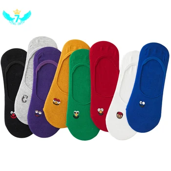 

1 Pair/Lot Cute Short Socks Summer Women Animal Cartoon Embroidery Invisible Socks Boat Socks TOA