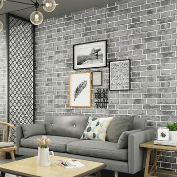 

3D Modern Retro Brick Pattern Non-woven Wallpaper Bedroom Restaurant Hotel Waterproof Vintage Textured Brick WallPaper