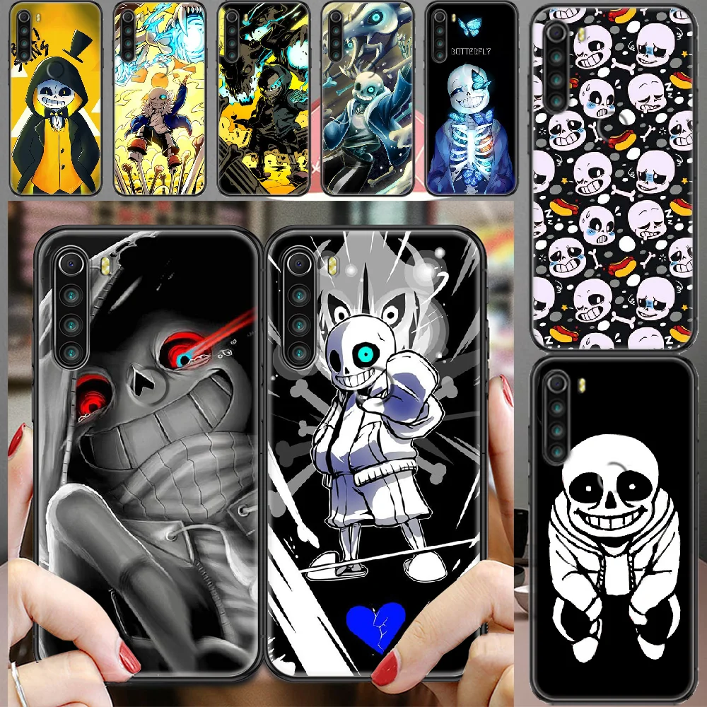 Undertale Sans Game Phone case For Xiaomi Redmi Note 7 7A 8 8T 9 9A 9S K30 Pro Ultra black tpu shell soft back pretty bumper | Мобильные