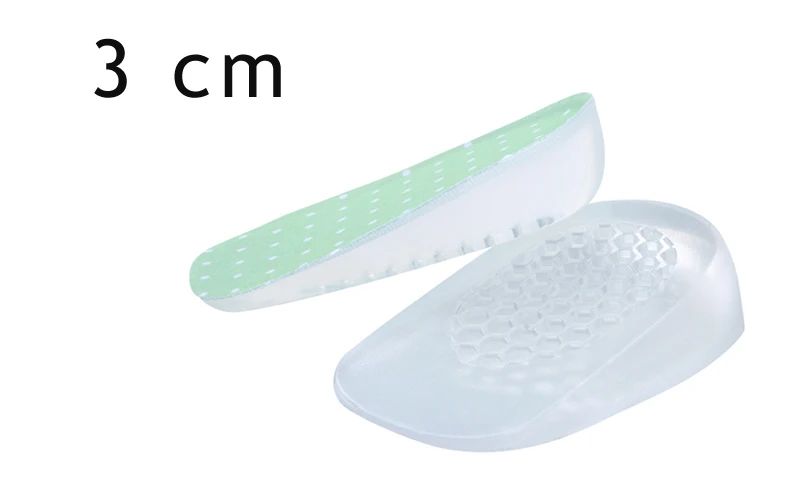 Green Add 3cm Demine силиконовые гелевые подпяточники для мужчин и женщин, увеличивающие рост половинные стельки, амортизирующие вставки, подтягивающие подошву для обуви, увеличивающие рост - Цвет: Green Add 3cm