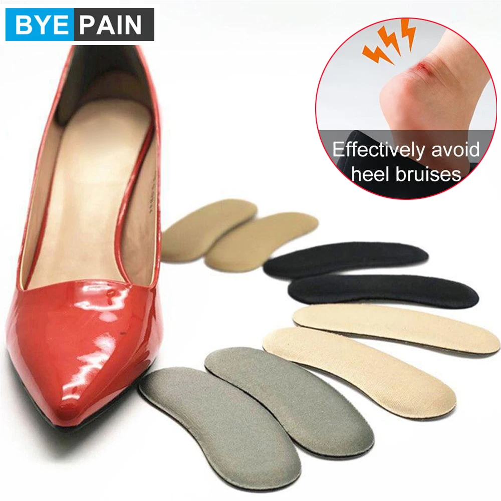 1Pair Foot Care Heel Pads Thicken Foam Cushion Leather Back of Heel Grips Heel Liner Cushions for High Heels Blisters