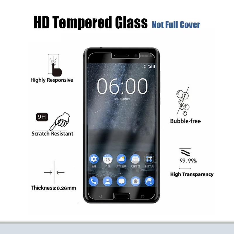 Защитное стекло закаленное 1/2 шт для Nokia X2 XL X X71 Lumia 950 640 635 630 535 530 520|Защитные стёкла