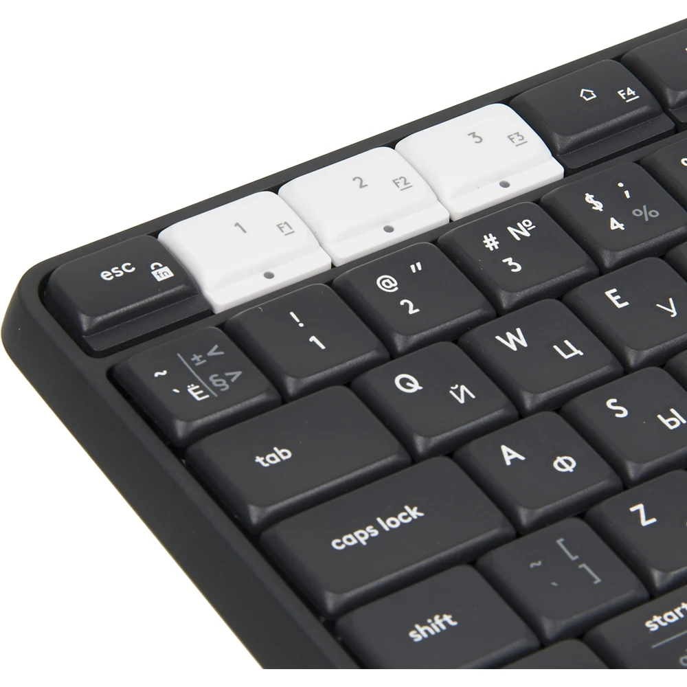 Клавиатура Logitech Multi-Device Stand Combo K375s темно-серый беспроводная BT slim Multimedia для н