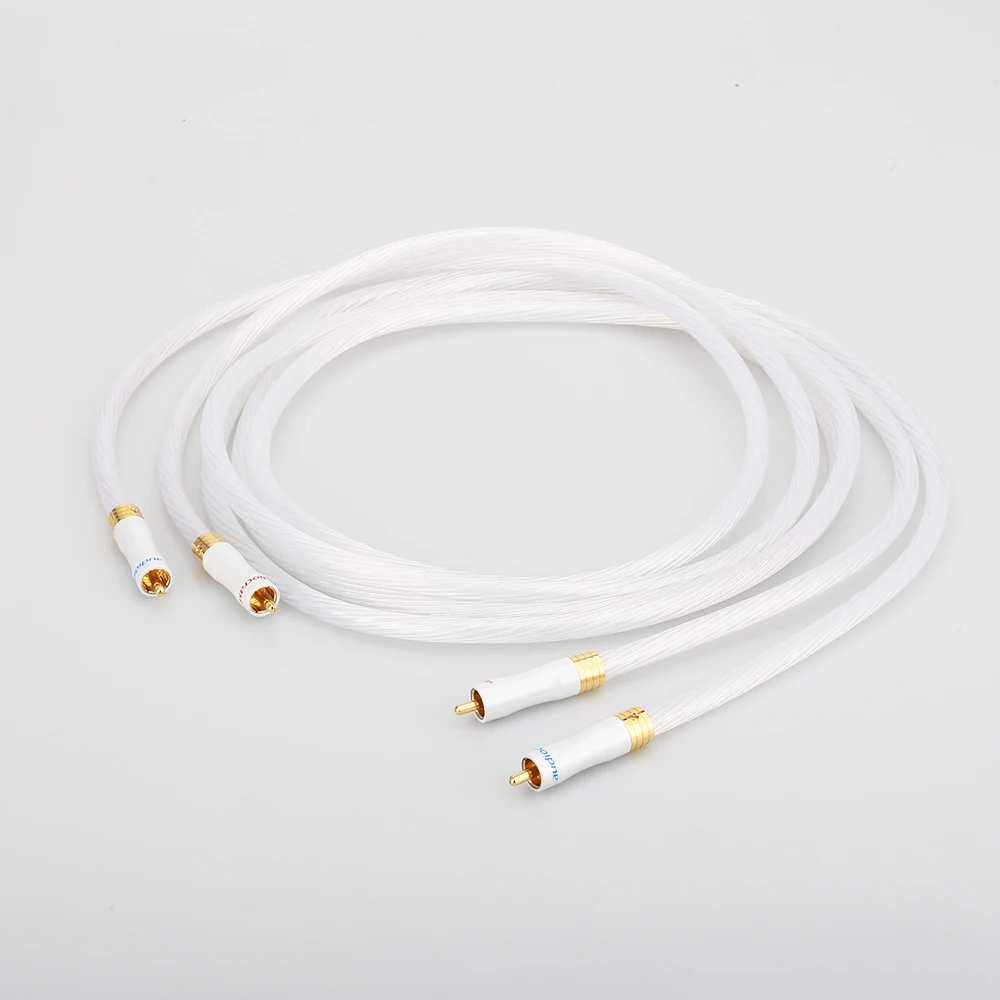 1 пара 5N посеребренный OCC RCA кабель аналоговый аудио посеребренный|Кабели VGA| |