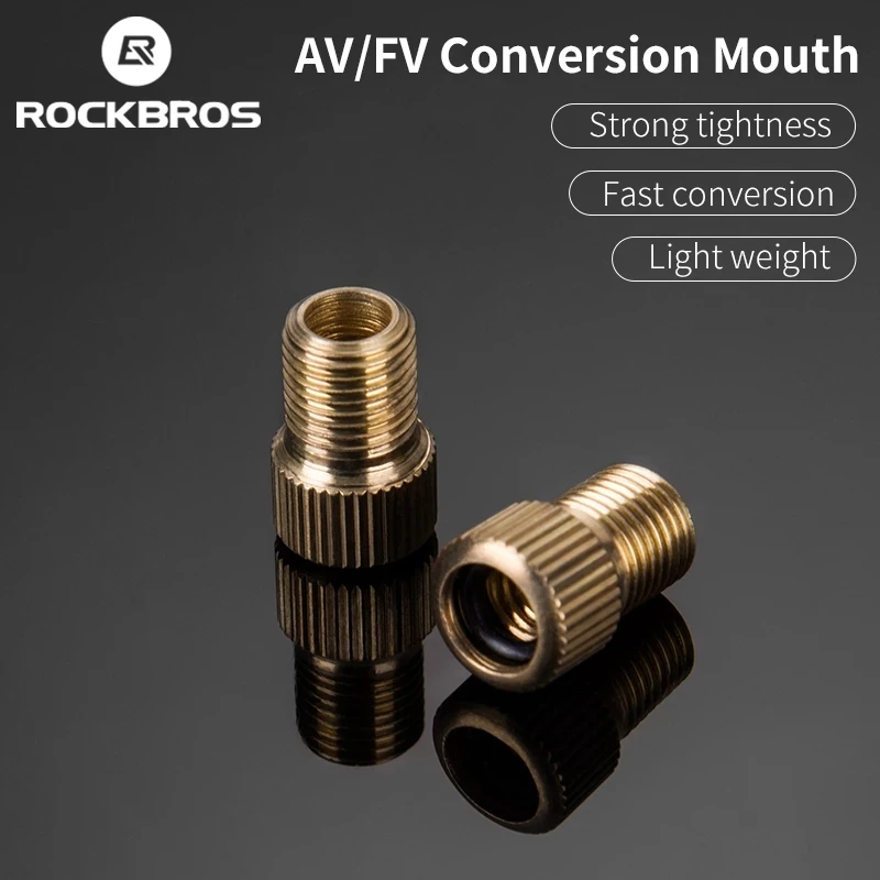 Велосипедный клапан ROCKBROS Presta To Schrader Valve Adapter медный велосипедный воздушный колеса