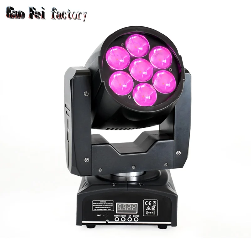 Bee Eye Moving Head Led 7X12W RGBW 4In1 Zoom Wash Dmx Stage Light Dj Disco Lyre Beam Mobile Lamp
