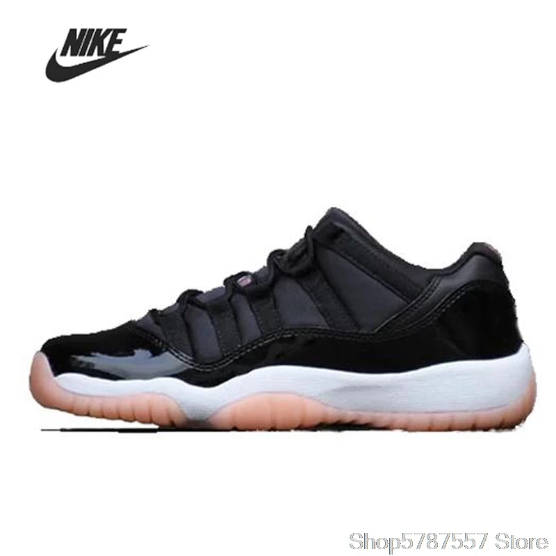 Nike Air Jordan 11 туфли в стиле ретро на низком отбеленные кораллового цвета GS Баскетбол