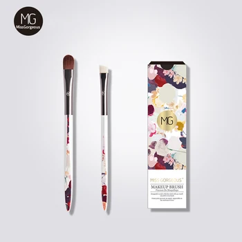

Miss Gorgeous 2pcs Makeup Brushes Set Print Cosmetic Concealer Eyebrow Brush Beauty Make Up Tool Maquillaje Brochas Profesional