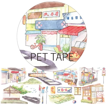 

City street PET Tape wide Decoration Adhesive Sticker 12.5cm*3m