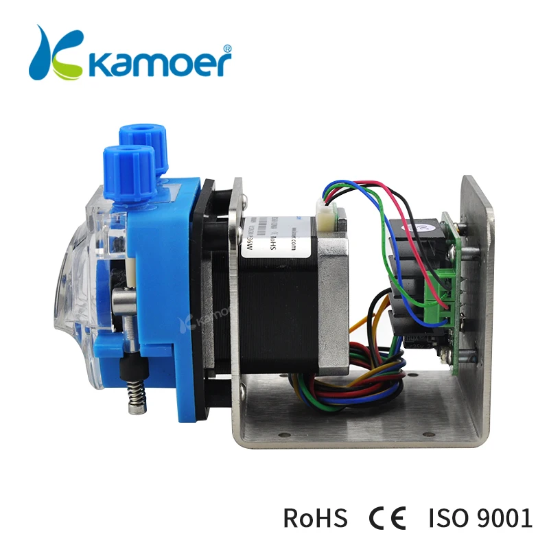 Kamoer KCM-ODM 12 V/24 V Мини Насадка На шланговый насос с трубкой Небольшой Поток шагового двигателя(13,5~ 320 мл/мин., 4/8 роторов