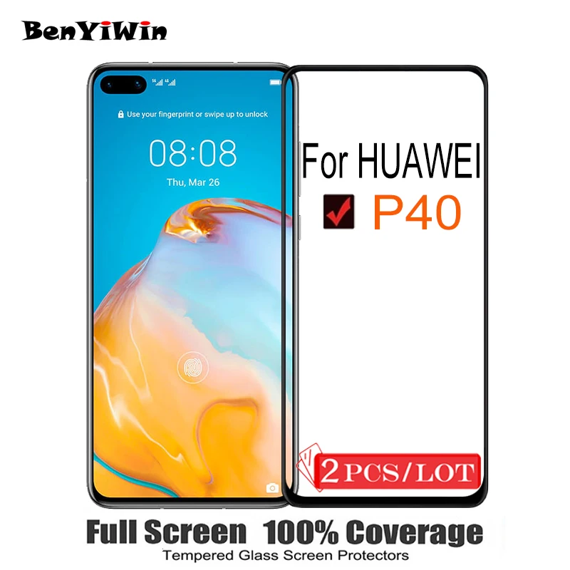 2 шт. 100% оригинальный Полноэкранный протектор на Защитное стекло для Huawei P30