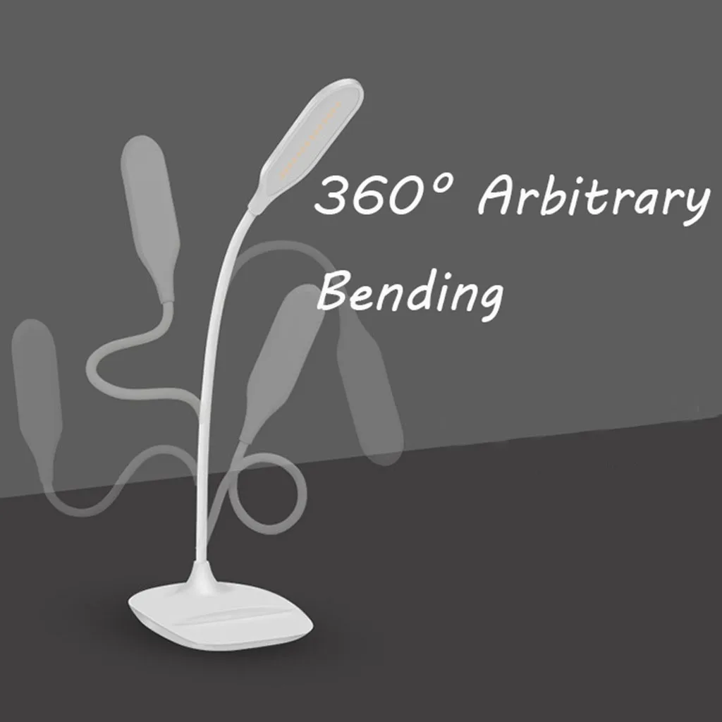  Wireless Table lamp USB Desk Lamp Flexible LED Table lamp Reading Bed Book Flexo Desk Light 3 Modes