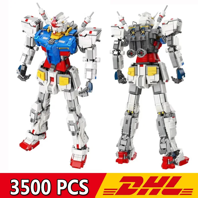 

Compatible Legoings MOC Series Anime Gundam RX-78 Modle 3500Pcs Building Blocks Kits Children Christmas Present Toy