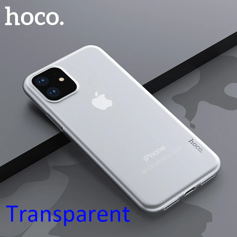 HOCO, прозрачный чехол для iPhone 11 Pro Max, тонкий, толщина 0,35 мм, цветной, полипропиленовый чехол для iPhone 11pro - Цвет: transparent