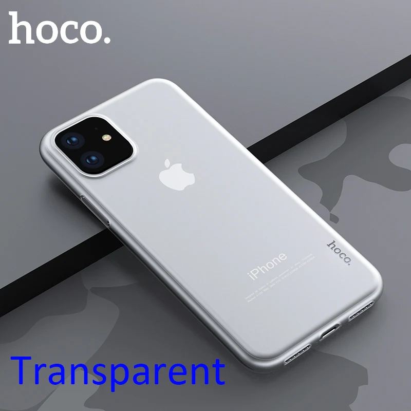 transparent HOCO, прозрачный чехол для iPhone 11 Pro Max, тонкий, толщина 0,35 мм, цветной, полипропиленовый чехол для iPhone 11pro - Цвет: transparent