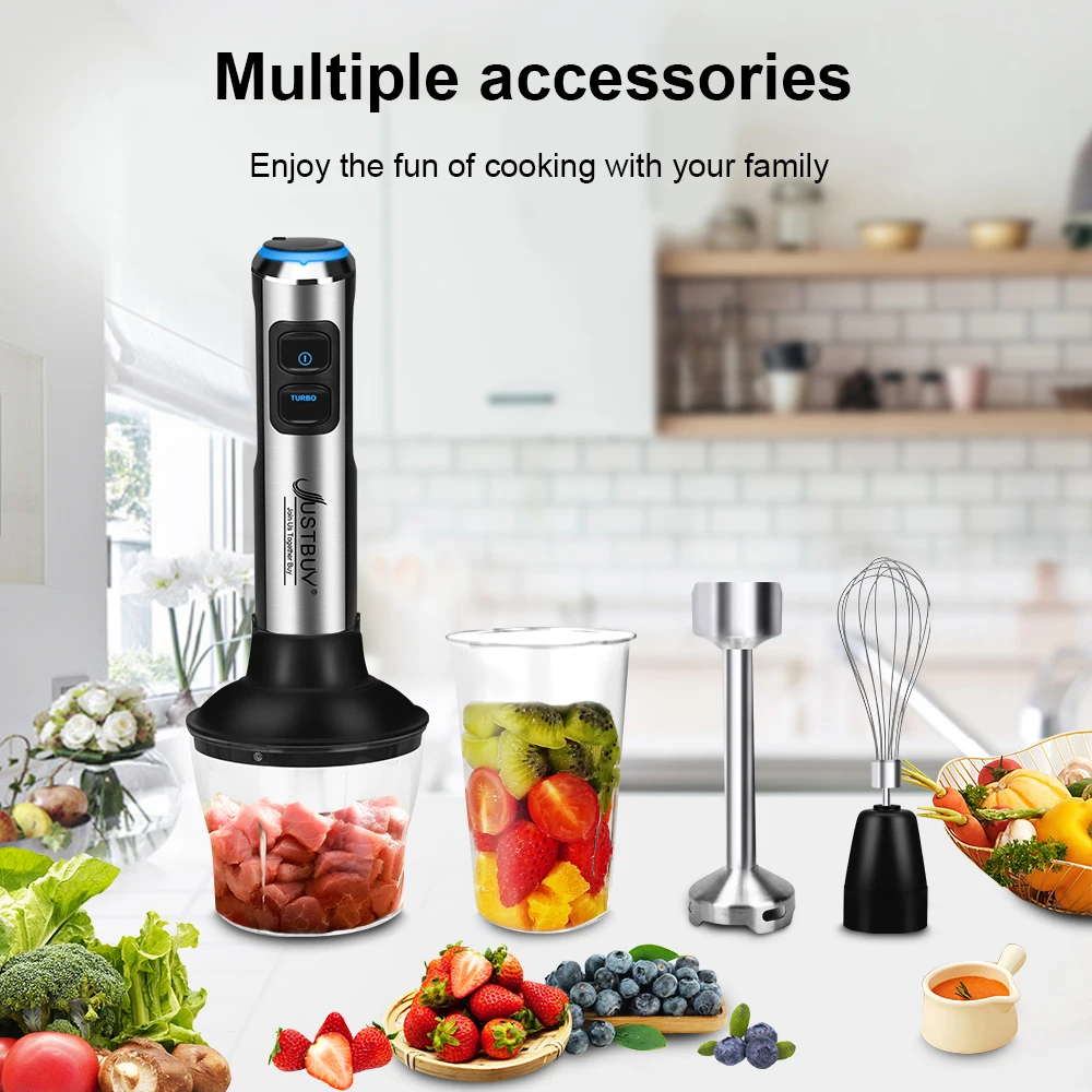 MIUI Electric Hand Held Stick Blender 6-in-1 Multi-Purpose Immersion Hand  Blender,Stainless Steel Blades,Home & Kitchen,1200W - AliExpress