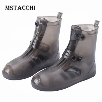 

MStacchi Rain Boots Cover Men And Women Shoe Covers Waterproof Anti-Skid Wear-Resistant Adult Waterproof Rain-Proof Shoe Cover