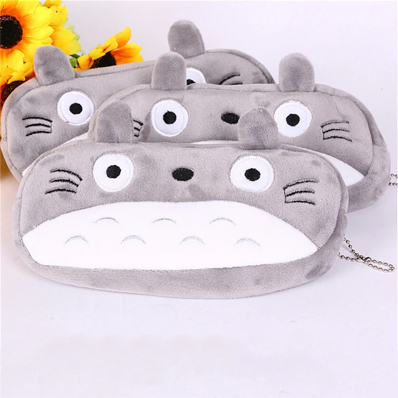 Cute Cartoon My Neighbor Totoro Plush Pencil Bag Case Stationery Storage Organizer Bag School Supply Escolar Papelaria