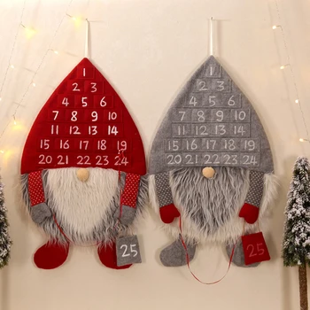 

New Christmas Decorations Elf Forest Man Calendar Christmas Tree Wall Hanging Calendar Festival Wall Pendants Christmas Pendants