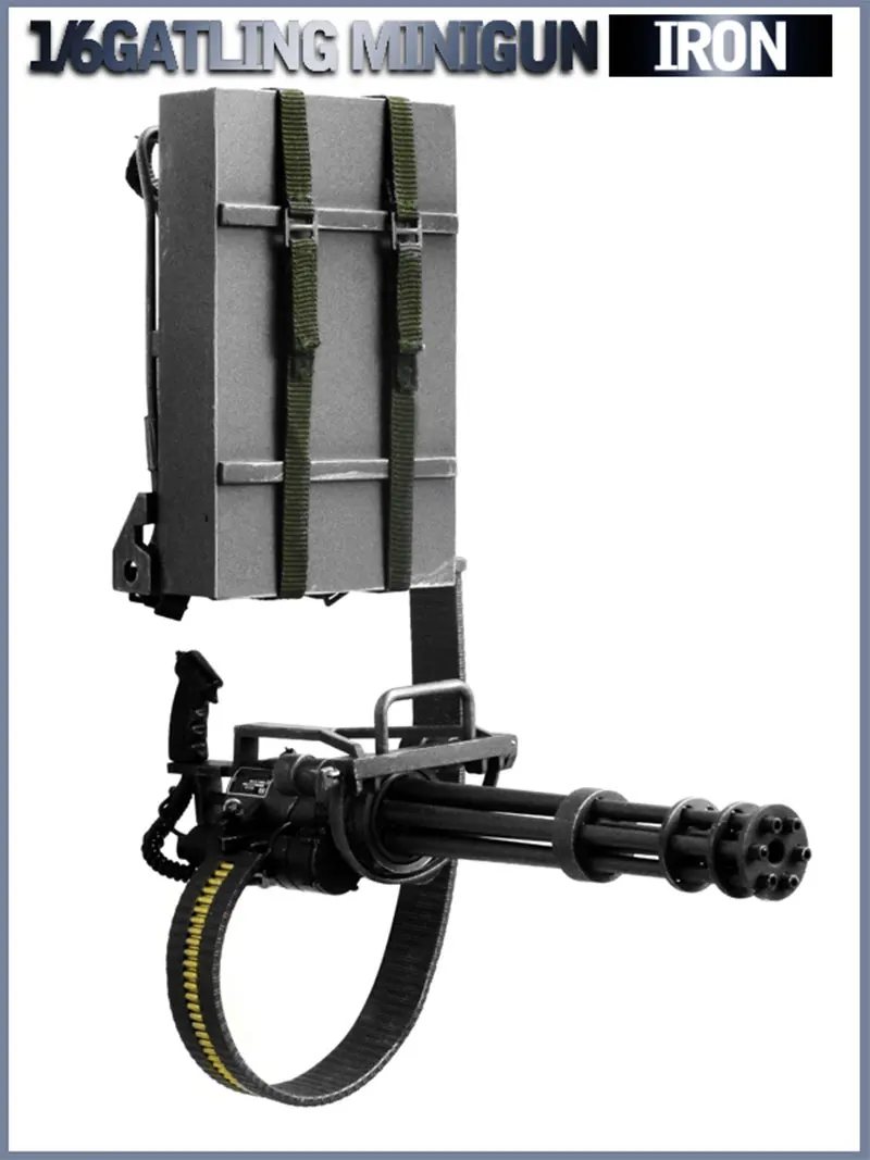 1/6 масштаб Gatlin Minigun M134 улучшенная версия солдат оружие пластиковая статическая модель аксессуары не Launchable игрушка