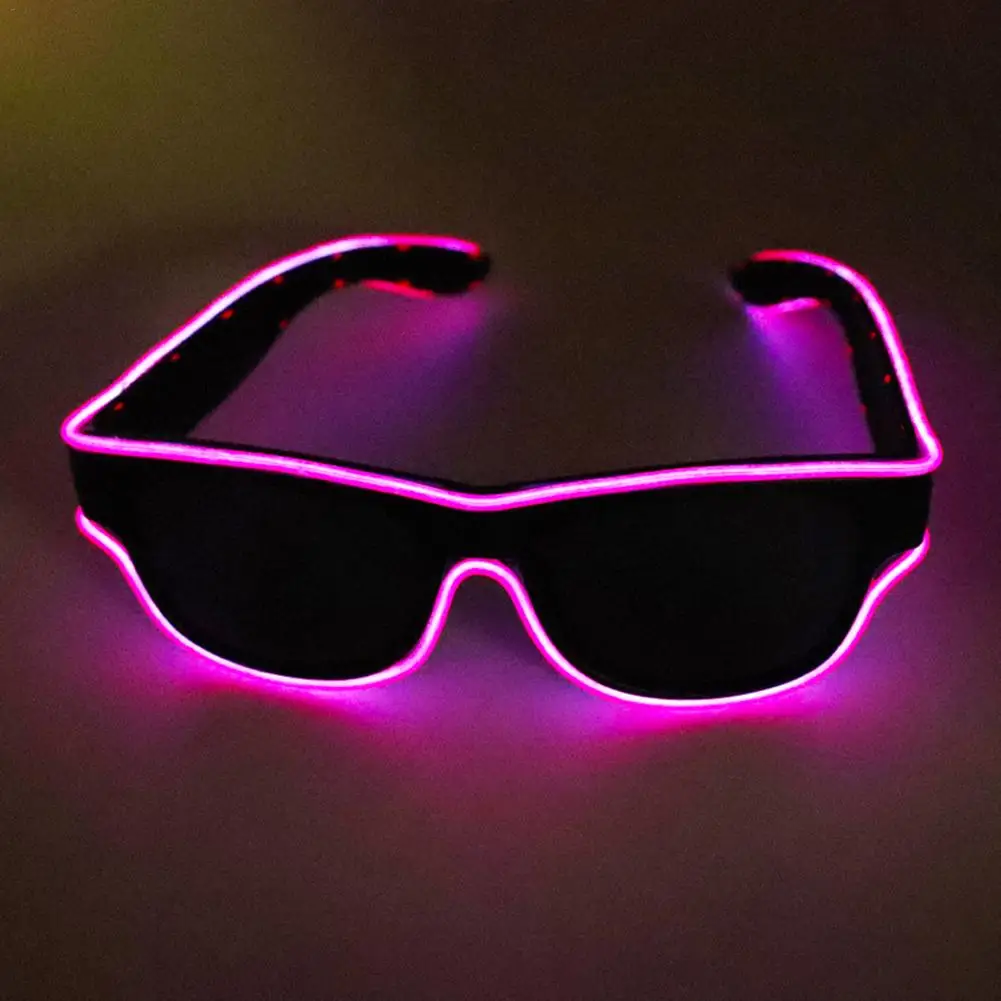 Мигающие неоновые светящиеся очки для вечеринки El Wire светодиодный Очки для вечеринки на Хэллоуин карнавал бар концертные места