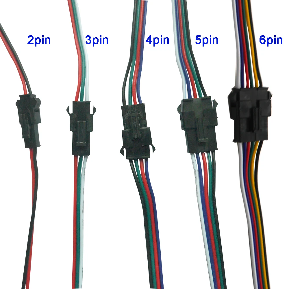 50 пар/100 пар 3pin 4pin 5pin 6pin JST светодиодный коннектор Мужской и Женский Разъем для 3528