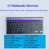 2.4G bezprzewodowa klawiatura i mysz Combo rosyjski hiszpański arabski Protable Mini klawiatura multimedialna myszy zestaw do laptopa PC 3