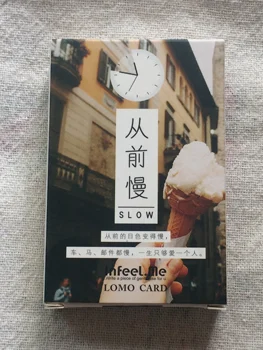 

52mmx80mm slow time paper greeting card lomo card(1pack=28pieces)