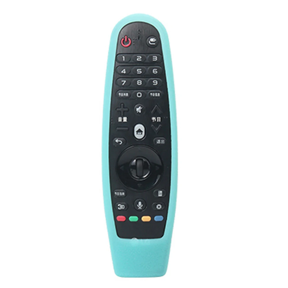 Turquoise Blue Подвесной Противоскользящий силиконовый защитный чехол пылезащитный смарт-ТВ экологичный Мягкий противоударный чехол для пульта дистанционного управления для LG - Цвет: Turquoise Blue