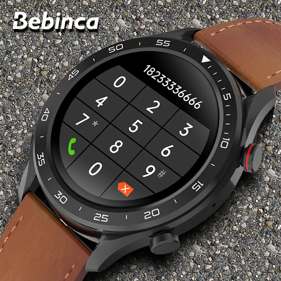 Смарт-часы Bebinca мужские водостойкие Ip68 с круглым сенсорным экраном | Электроника