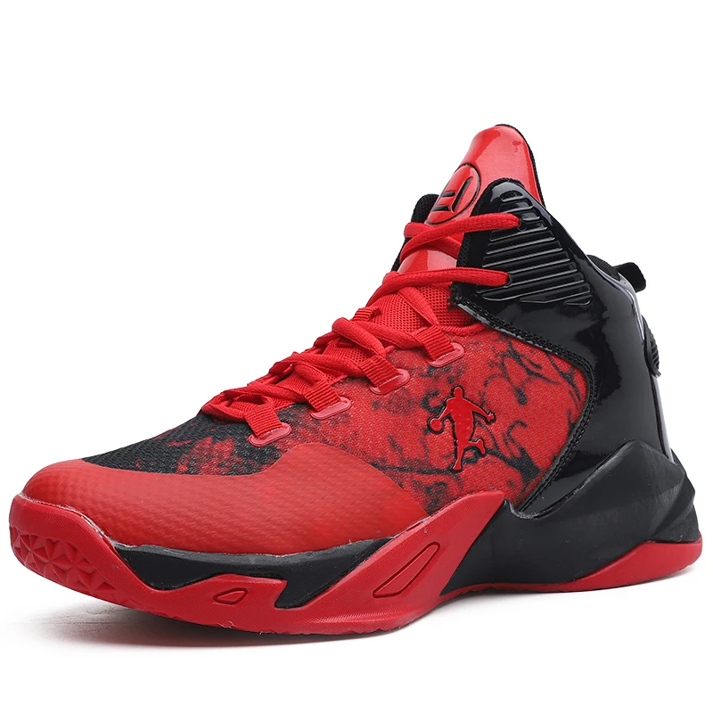 basketball shoes couple Hight top mesh sneakers men jordan shoes women bambas hombre baskets femme sneakers jordans for men - Color: black red
