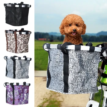 

Pet Carrier Bag Bicycle Basket Pouch For Pet Dog Cat Bike Bags Aluminum Alloy Bicycle Front Bag Cat Dog Bicycle Seat