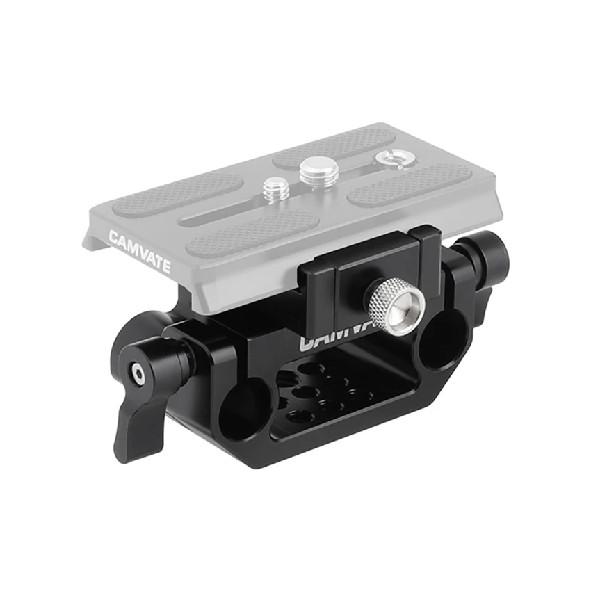 Adaptador de Liberação Base para Kit Rápida com 15mm Camvate Manfrotto Placa Dupla Haste Braçadeira Gaiola Câmera Dslr C2441 - Image 6