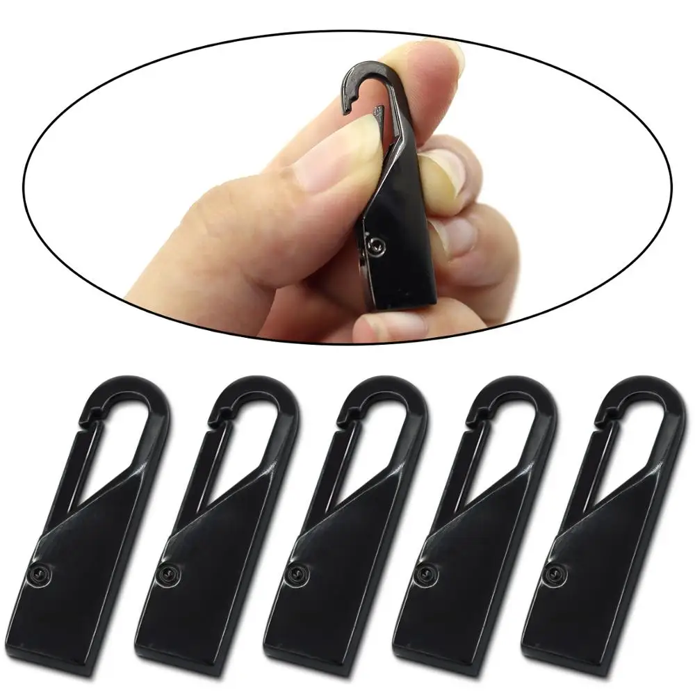 

5pcs Fashion Zipper Slider Instant Universal Repair Kit Replacement for Broken Buckle Travel Bag Suitcase Tent Backpack Zipper